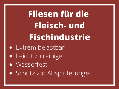 Fliesen für Fisch- und Fleischerein