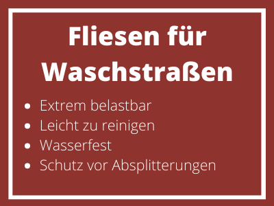 Fliesen für Waschanlagen