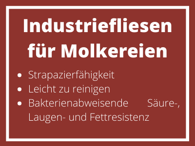 Industriefliesen für Molkereien